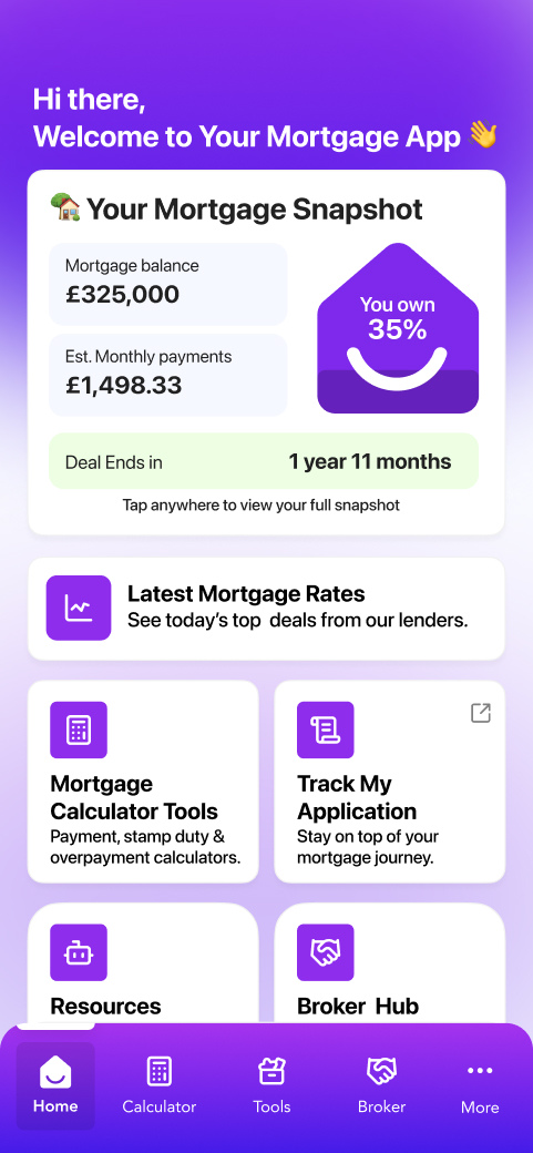 The Mortgage App - Home Screen